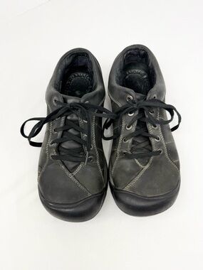 Keen PRESIDIO Charcoal Gray Black Leather Performance Activewear Shoes